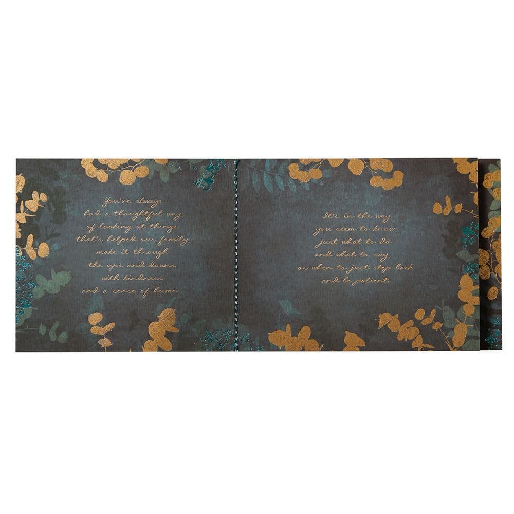 Dad Gold Leaves Greeting Card Second Alternate  Image width="1000" height="1000"