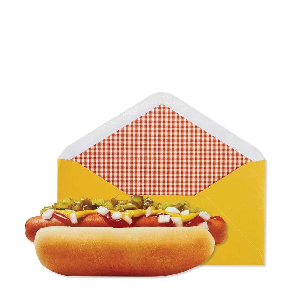 image Die Cut Hot Dog Birthday Card Main Product  Image width="1000" height="1000"