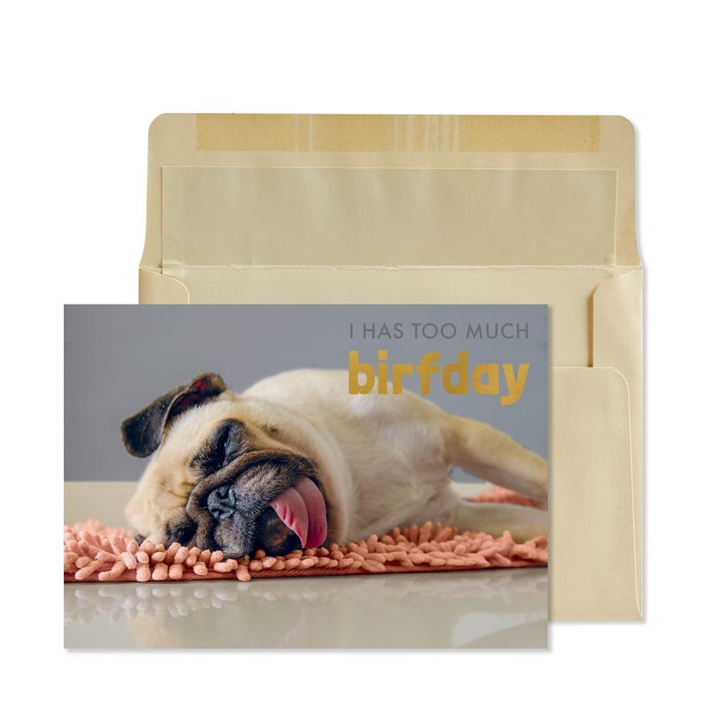 Pug on Rug Birthday Card Main Product  Image width="1000" height="1000"