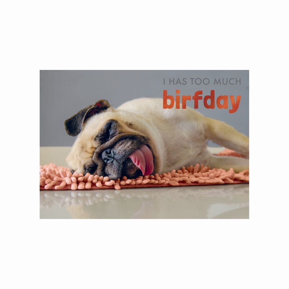 Pug on Rug Birthday Card 2nd Product Detail  Image width=&quot;1000&quot; height=&quot;1000&quot;