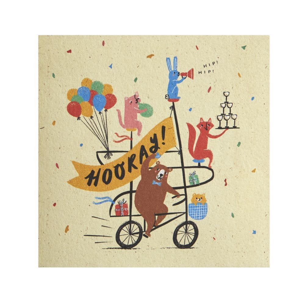 Hooray Bear Greeting Card 2nd Product Detail  Image width="1000" height="1000"