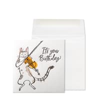 image Fiddling Cat Greeting Card Main Product  Image width="1000" height="1000"