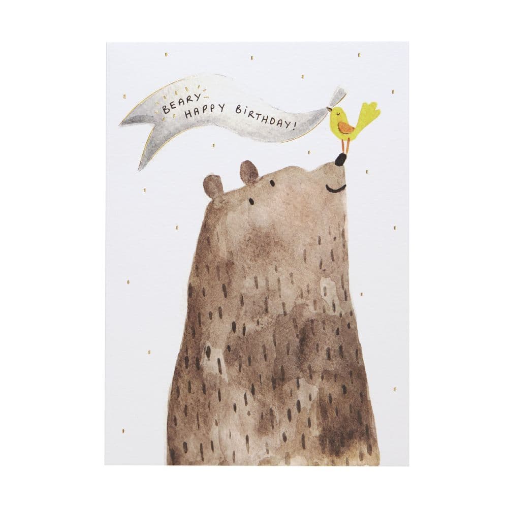 Bear With Banner Greeting Card 2nd Product Detail  Image width="1000" height="1000"