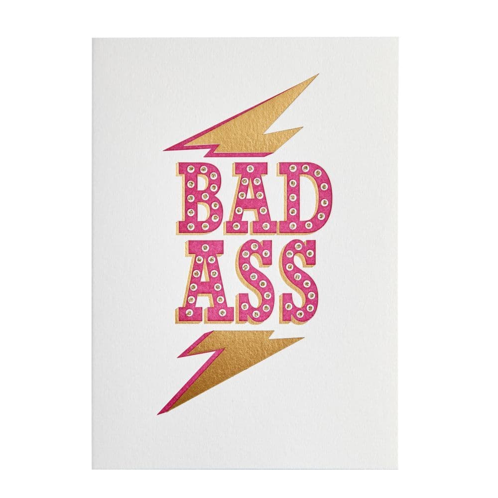 Bad Ass Lightning Bolt Greeting Card 2nd Product Detail  Image width="1000" height="1000"
