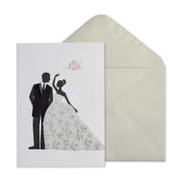 image Bride And Groom With Flowers Greeting Card Main Product  Image width="1000" height="1000"