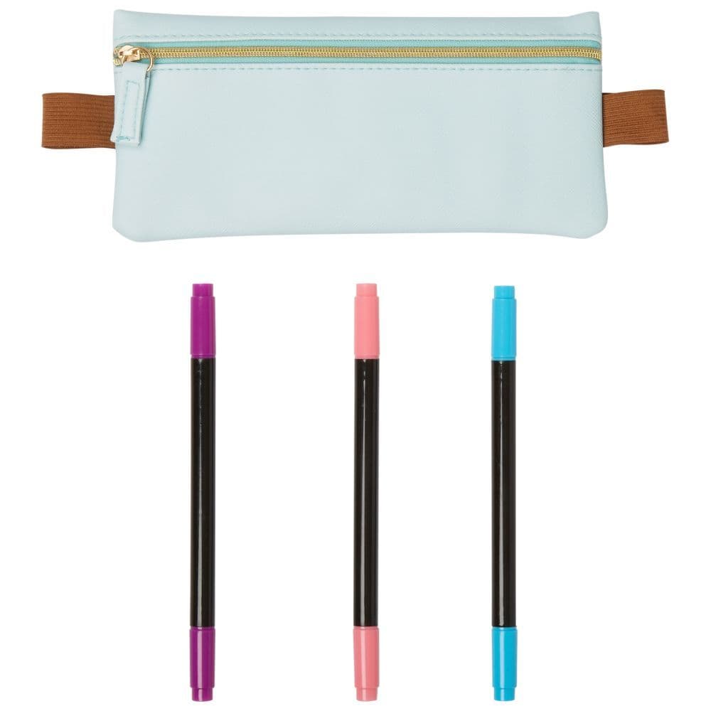 Teal Pencil Pouch 2nd Product Detail  Image width="1000" height="1000"