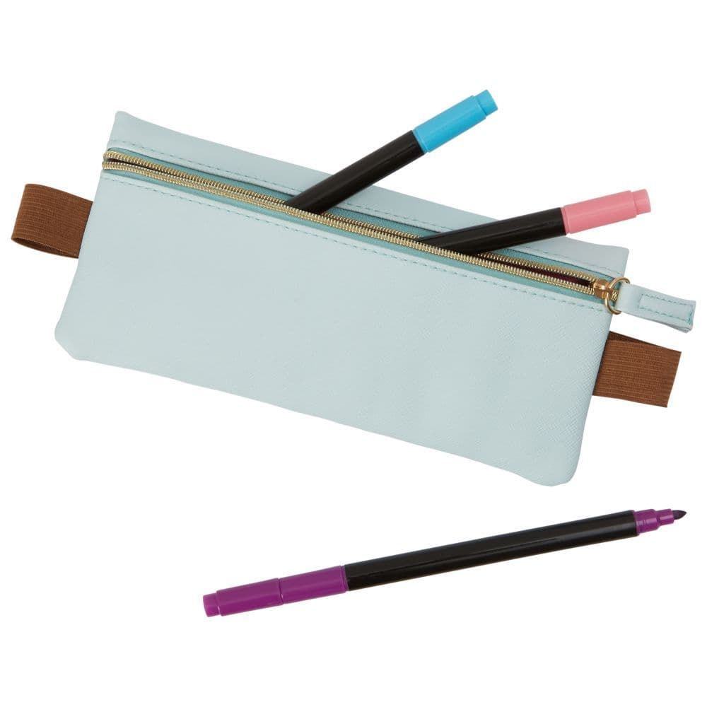 Teal Pencil Pouch 3rd Product Detail  Image width="1000" height="1000"