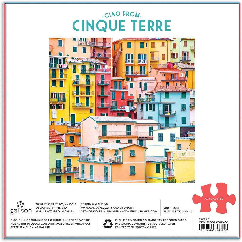 Ciao From Cinque Terre 500 Piece Puzzle 4th Product Detail  Image width=&quot;1000&quot; height=&quot;1000&quot;