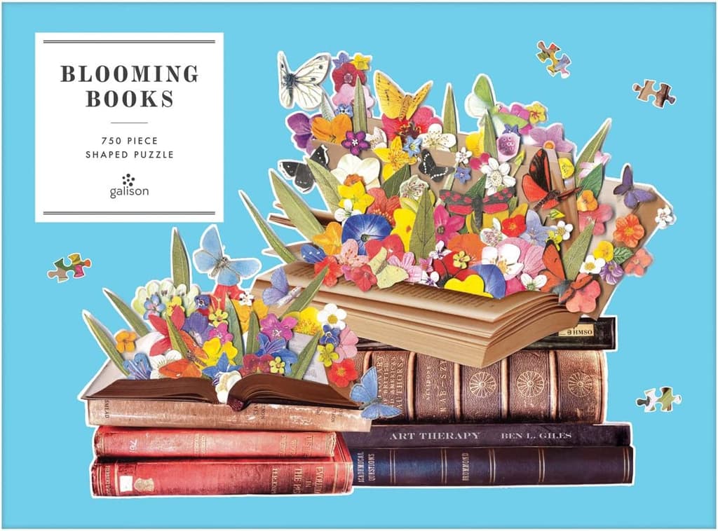 Shaped Blooming Books 750 Piece Puzzle Front width="1000" height="1000"