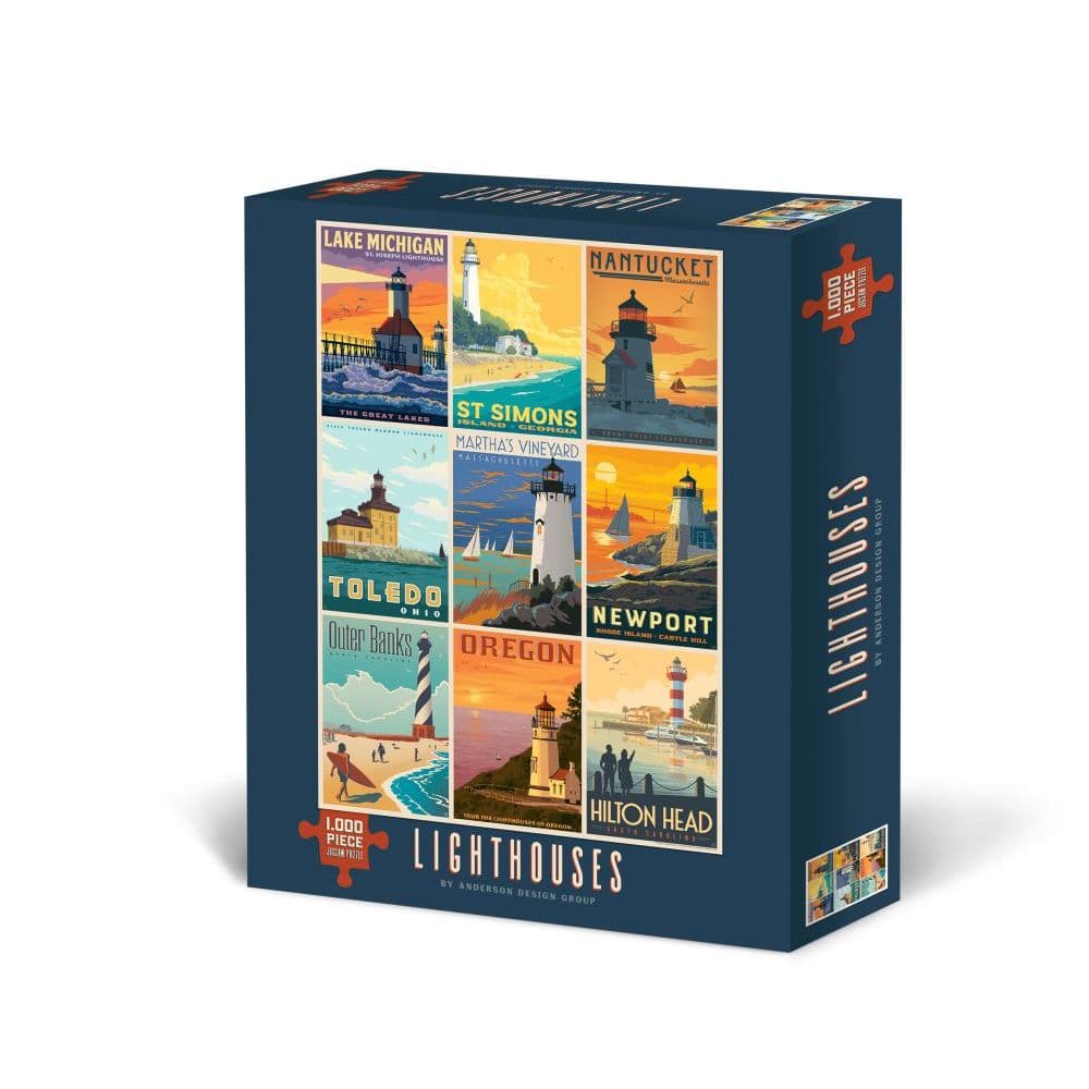 Lighthouses By Anderson 1000 Piece Puzzle Main Product  Image width=&quot;1000&quot; height=&quot;1000&quot;