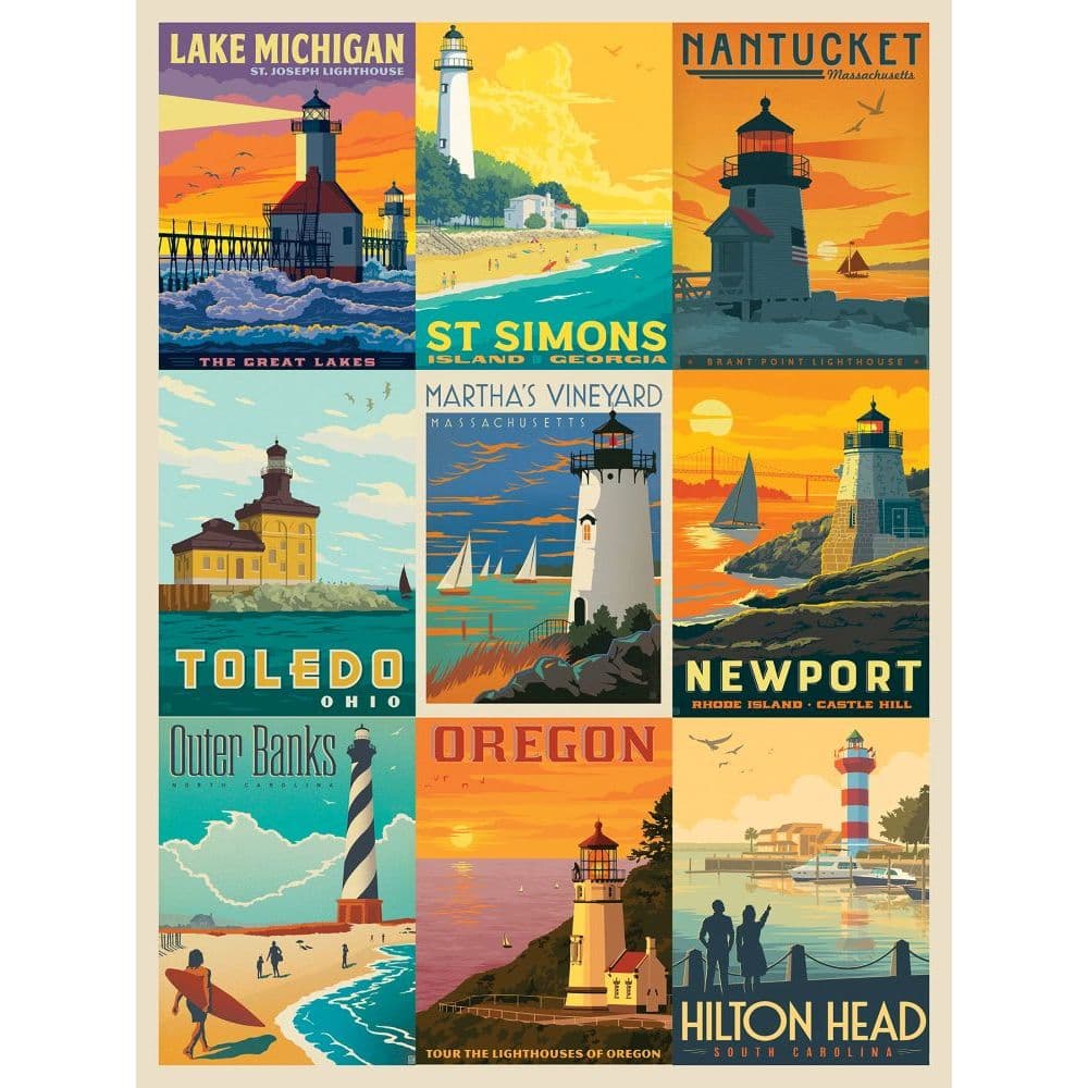 Lighthouses By Anderson 1000 Piece Puzzle 2nd Product Detail  Image width=&quot;1000&quot; height=&quot;1000&quot;