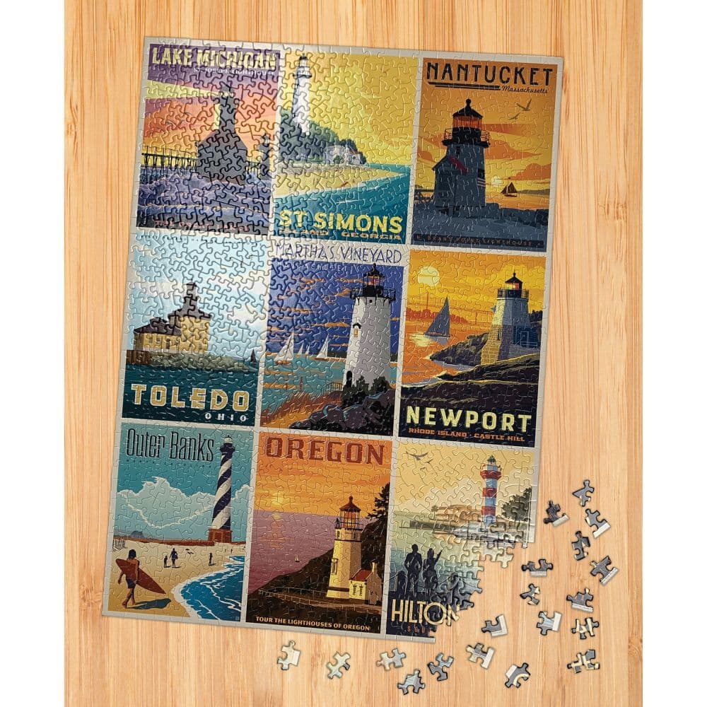 Lighthouses By Anderson 1000 Piece Puzzle 3rd Product Detail  Image width=&quot;1000&quot; height=&quot;1000&quot;