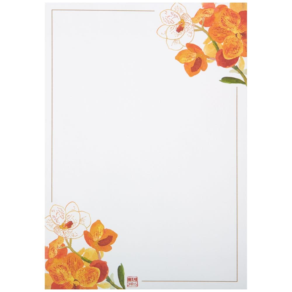 Exotic Orchids Writing Set Paper width="1000" height="1000"
