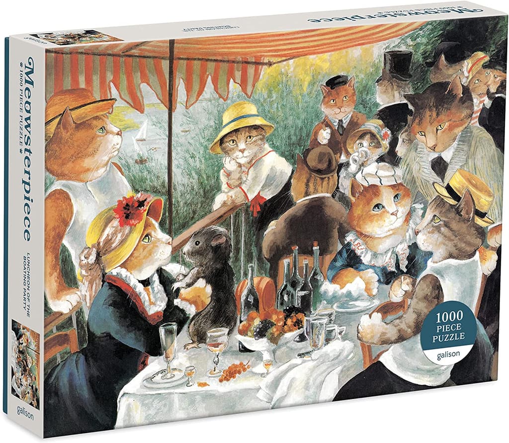 Lunch Boat Party Meowster 1000 Piece Puzzle width="1000" height="1000"