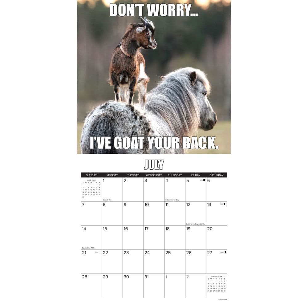 You Goat This 2024 Wall Calendar Interior Image