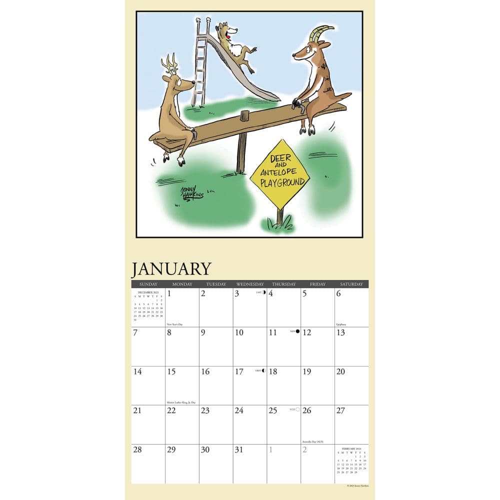 Not Out Of The Woods By Hawkins 2024 Wall Calendar Interior Image width=&quot;1000&quot; height=&quot;1000&quot;