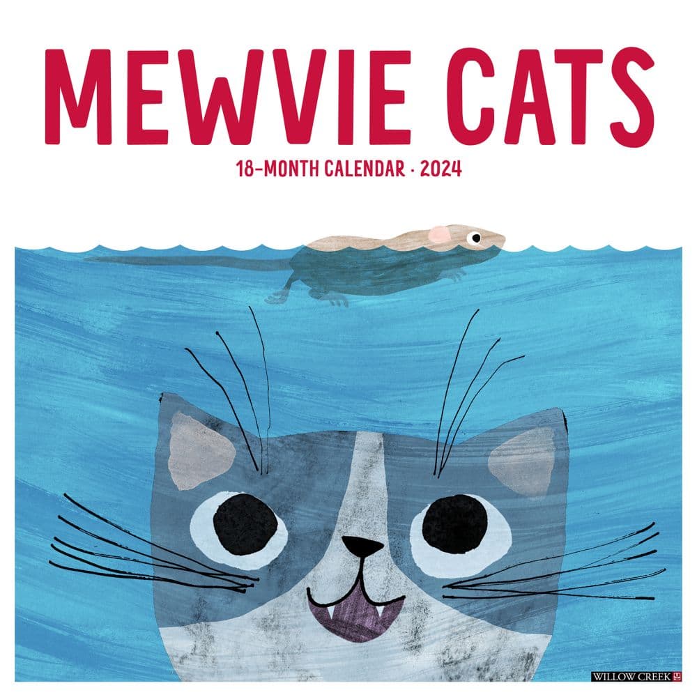 Mewvie Cats 2024 Wall Calendar Main Image width=&quot;1000&quot; height=&quot;1000&quot;