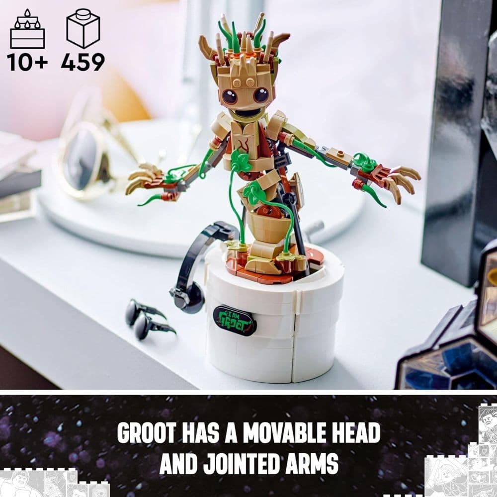 LEGO Marvel Dancing Groot Building Set Third Alternate Image