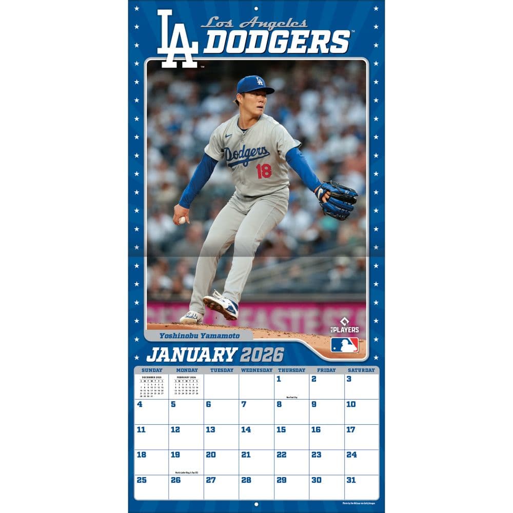MLB Los Angeles Dodgers 2026 Wall Calendar Third Alternate Image