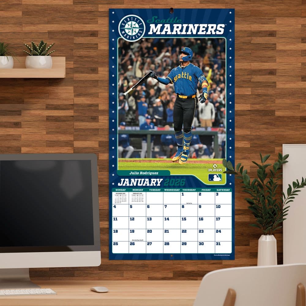 MLB Seattle Mariners 2026 Wall Calendar Fifth Alternate Image