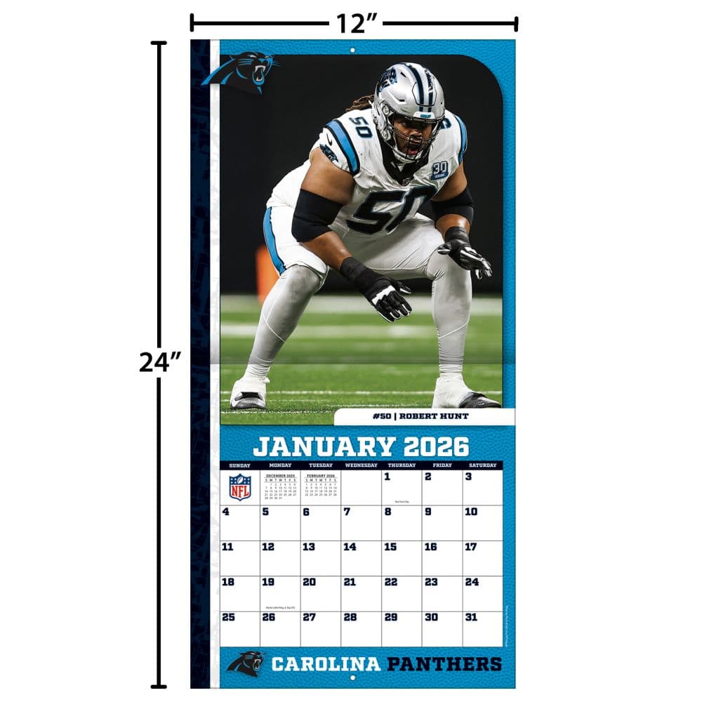 NFL Carolina Panthers 2026 Wall Calendar Fourth Alternate Image