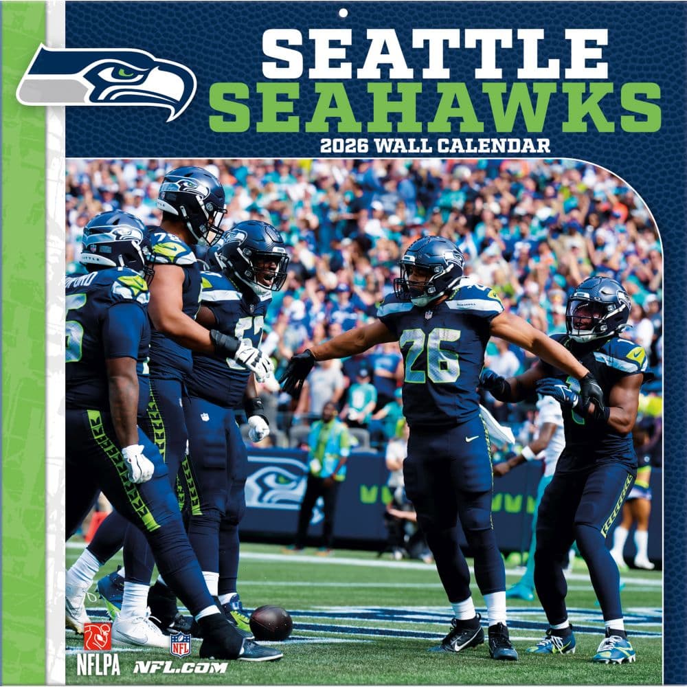 NFL Seattle Seahawks 2026 Wall Calendar Main Product Image