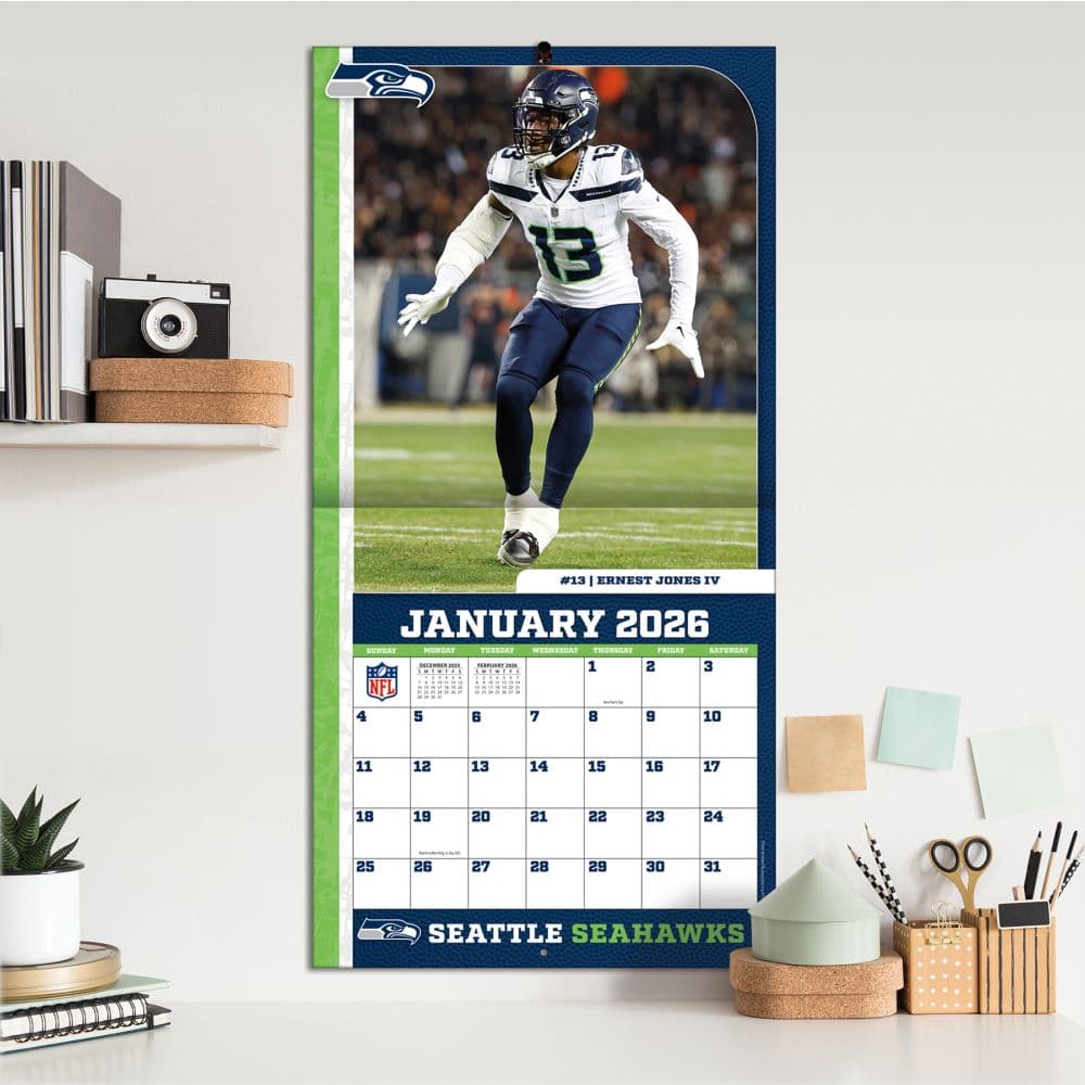 NFL Seattle Seahawks 2026 Wall Calendar Fifth Alternate Image