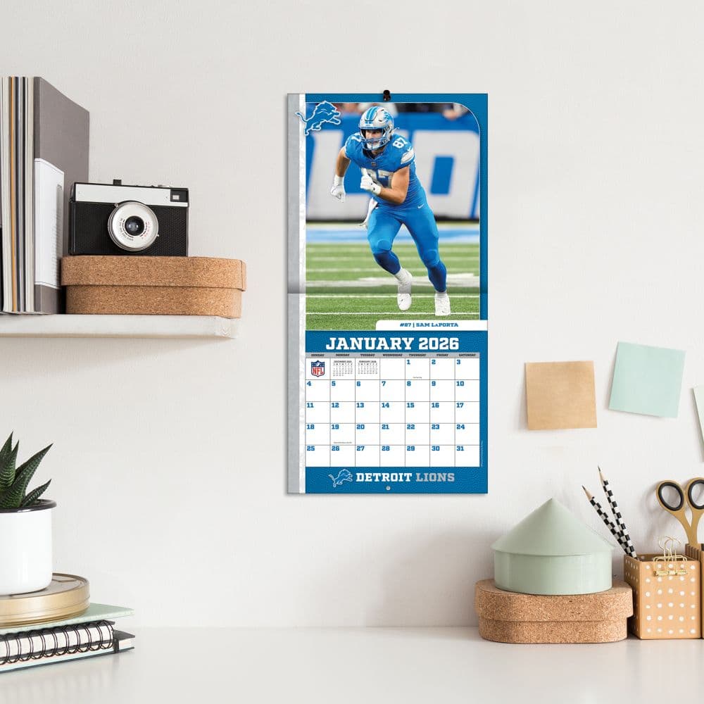 NFL Detroit Lions 2026 Mini Wall Calendar Fifth Alternate Image