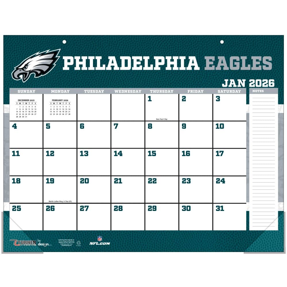 NFL Philadelphia Eagles 2026 Desk Calendar First Alternate Image