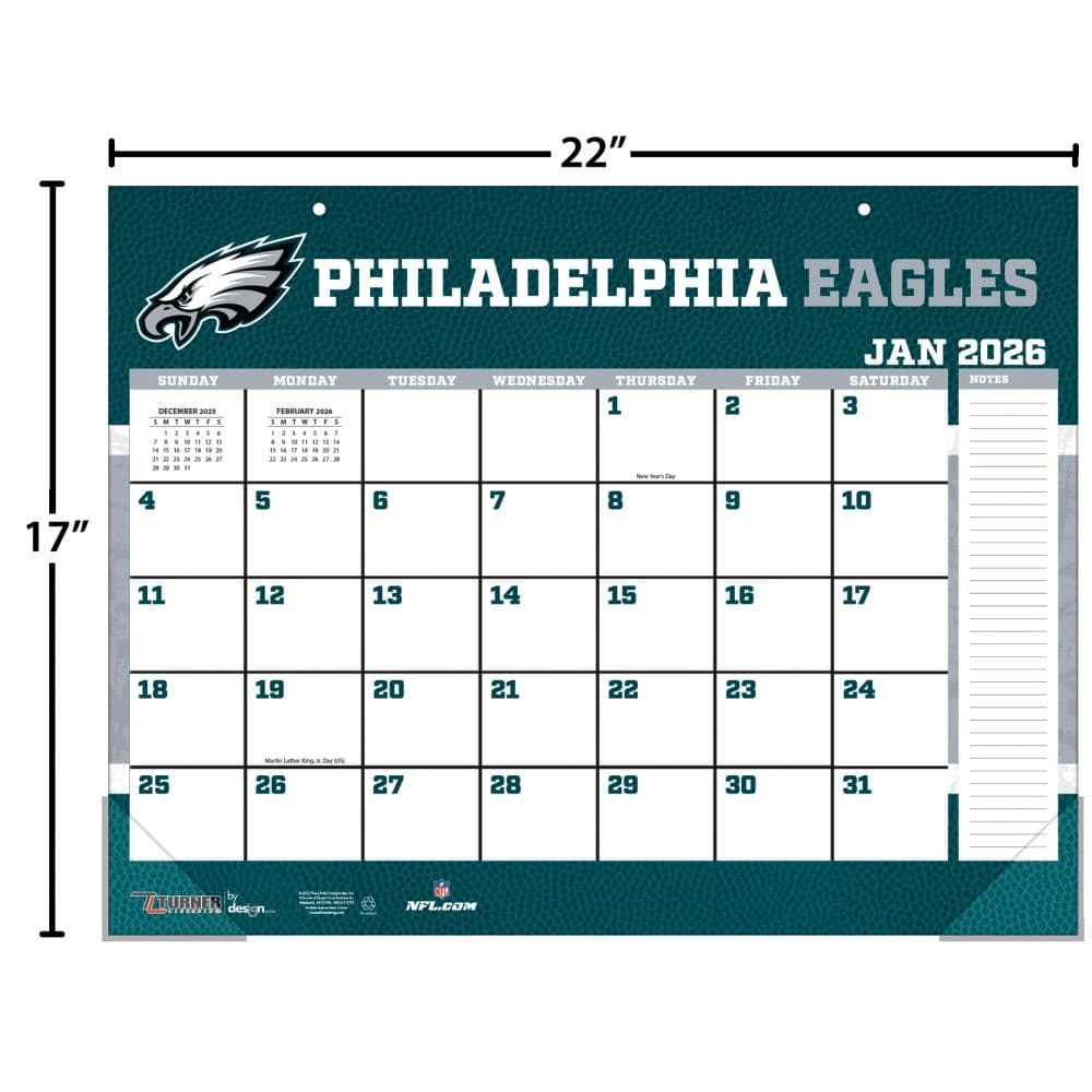NFL Philadelphia Eagles 2026 Desk Calendar Fourth Alternate Image