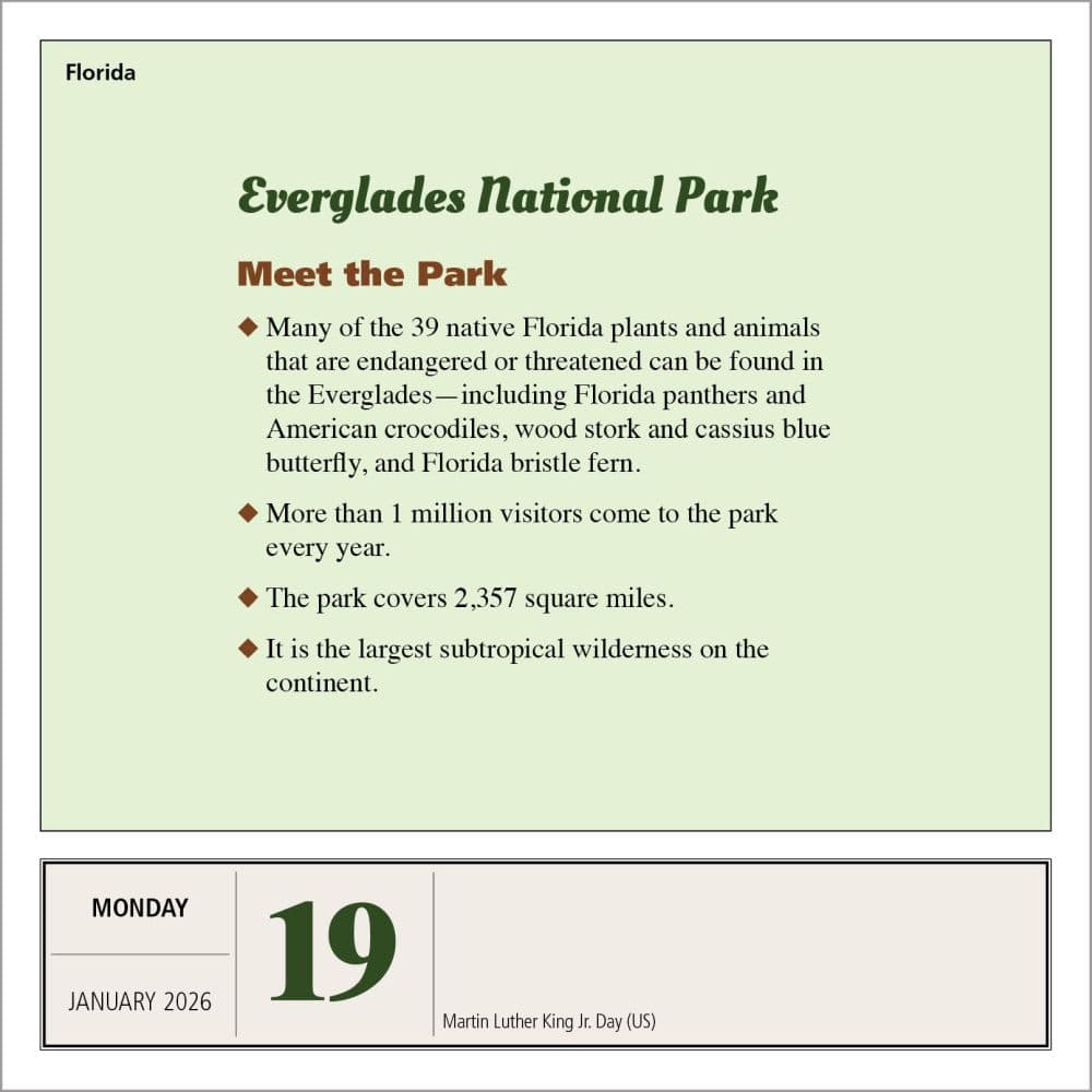 National Parks 2026 Desk Calendar First Alternate Image