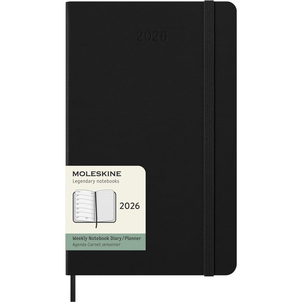 Moleskine Large Black Weekly Hard Cover 12 Month 2026 Planner Main Image