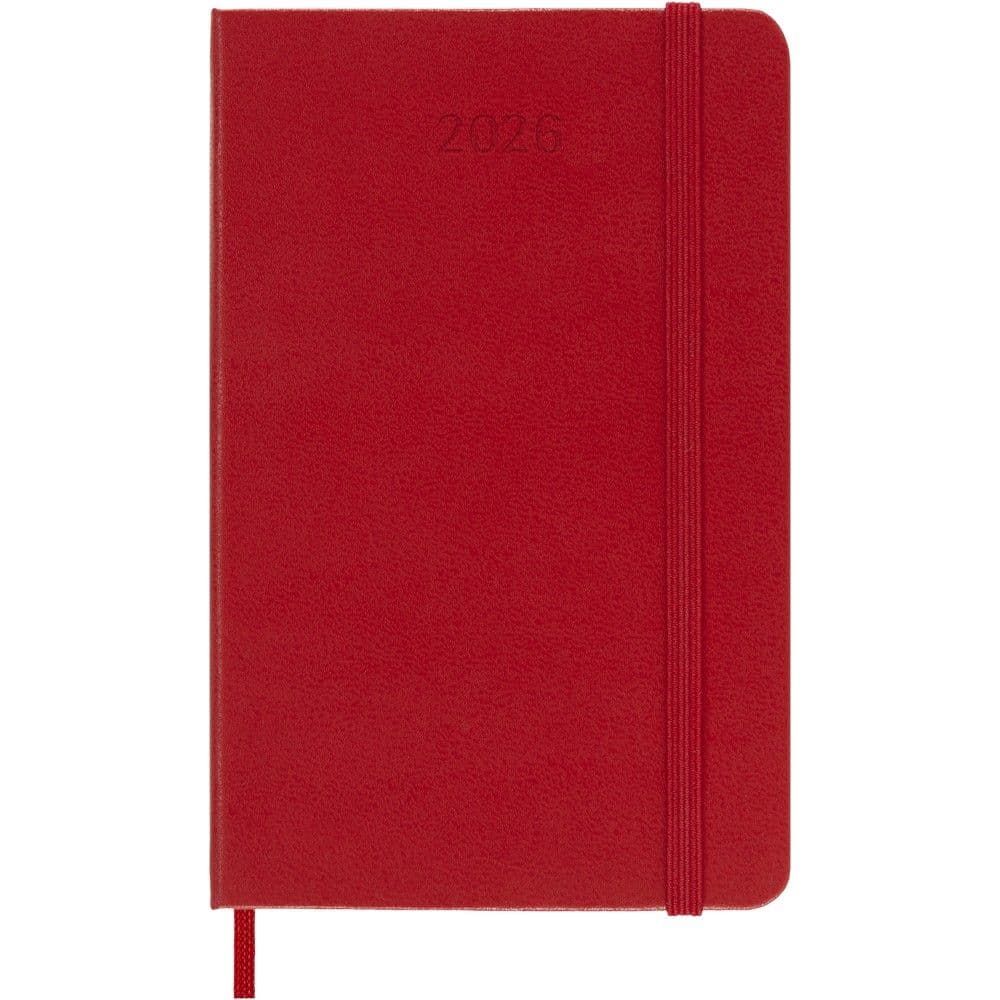 Moleskine Pocket Red Daily Hard Cover 12 Month 2026 Planner Second Alternate Image
