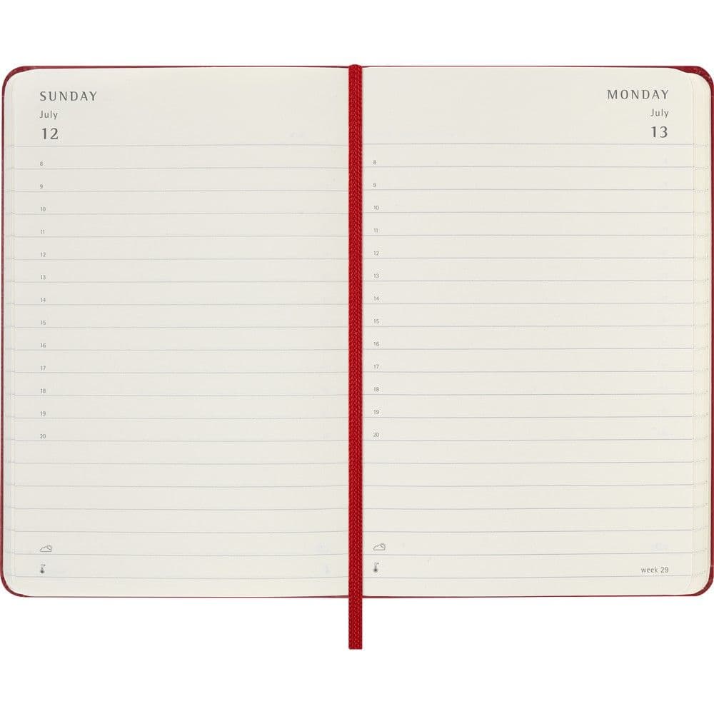 Moleskine Pocket Red Daily Hard Cover 12 Month 2026 Planner Fourth Alternate Image