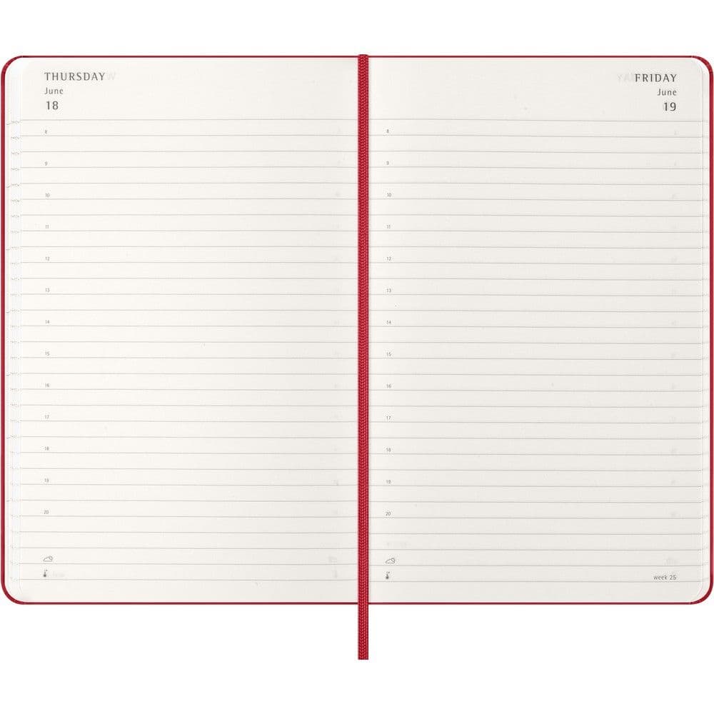 Moleskine Large Red Daily Hard Cover 12 Month 2026 Planner Fourth Alternate Image