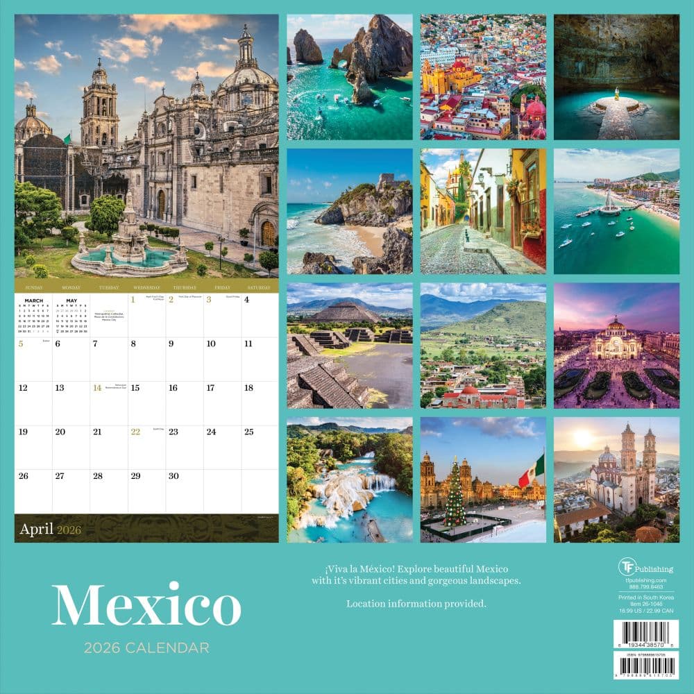 Mexico 2026 Wall Calendar  First Alternate Image