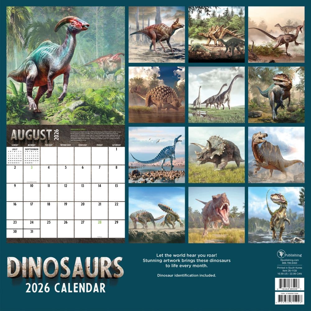 Dinosaurs 2026 Wall Calendar First Alternate Image