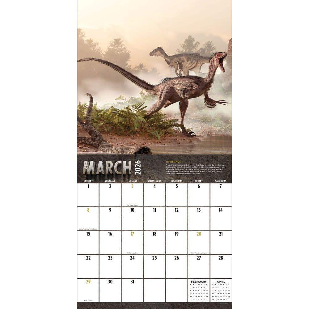 Dinosaurs 2026 Wall Calendar Second Alternate Image