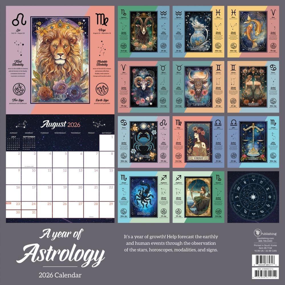 Year Of Astrology 2026 Wall Calendar First Alternate Image