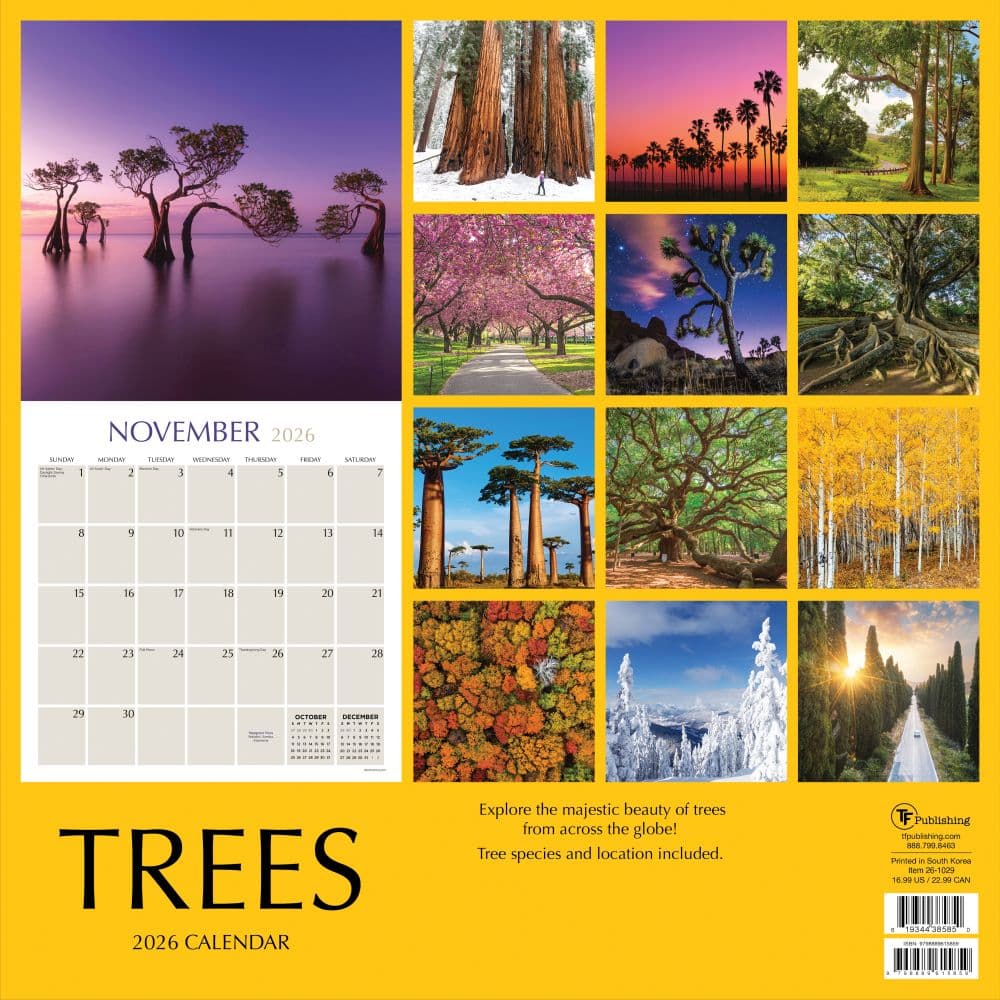 Trees 2026 Wall Calendar First Alternate Image