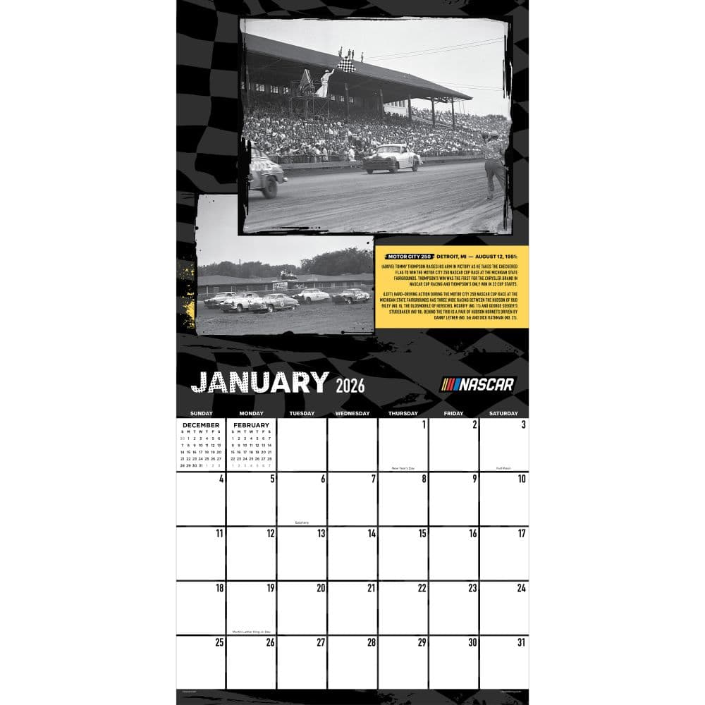Nascar Heritage 2026 Wall Calendar Second Alternate Image