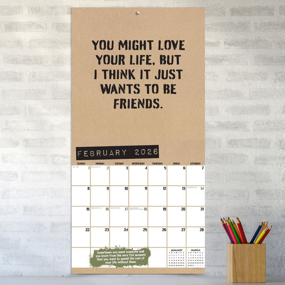 AntiAffirmations 2026 Wall Calendar Third Alternate Image