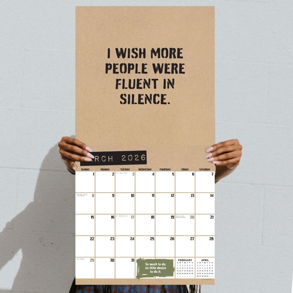 AntiAffirmations 2026 Wall Calendar Fourth Alternate Image