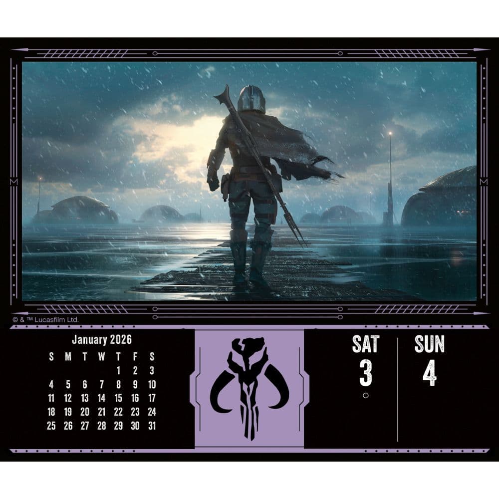 Star Wars Mandalorian The Child 2026 Desk Calendar Fourth Alternate Image