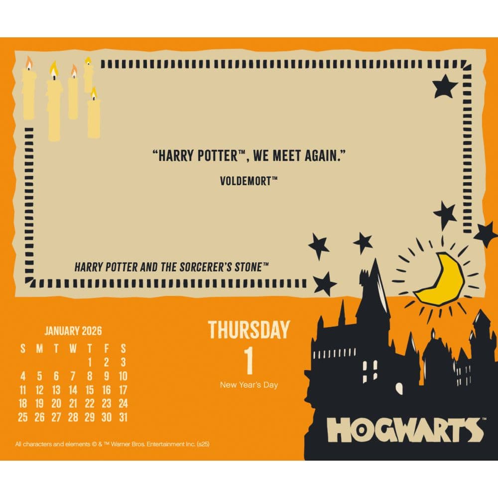 Harry Potter 2026 Desk Calendar Second Alternate Image