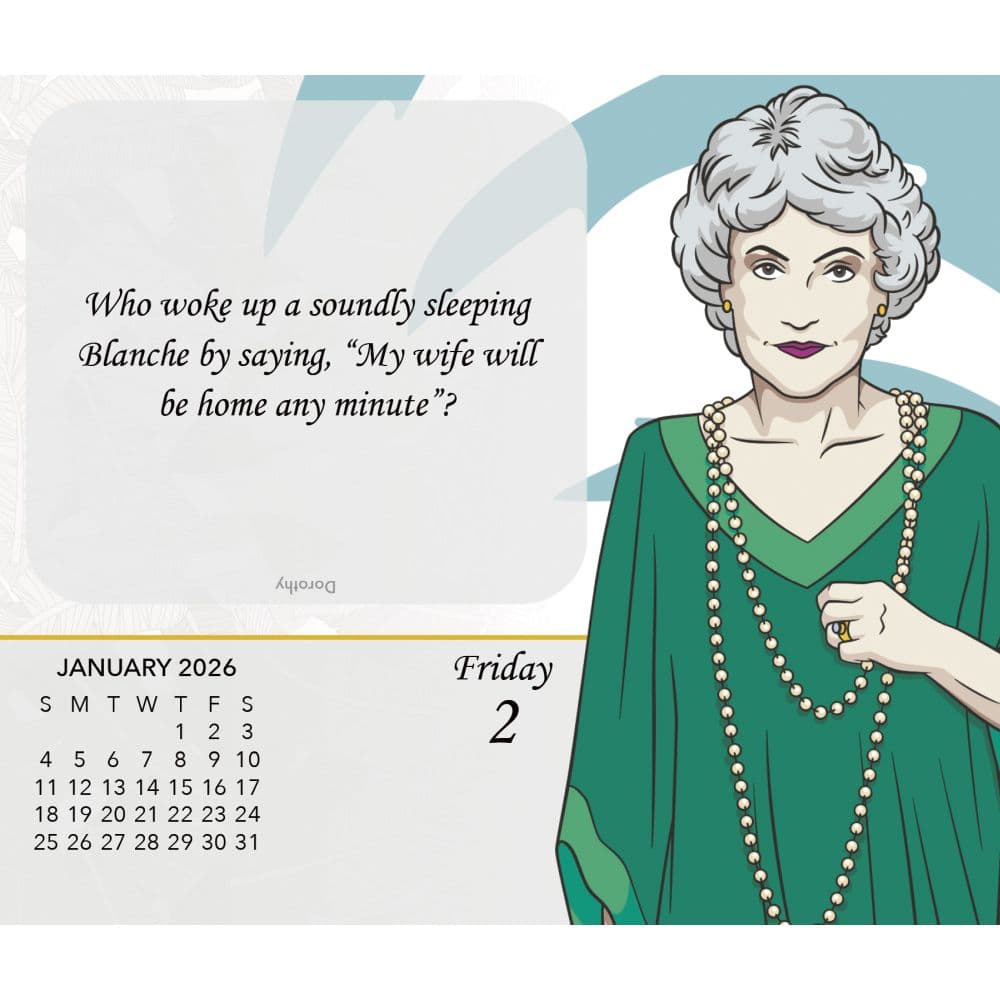 Golden Girls 2026 Desk Calendar Third Alternate Image