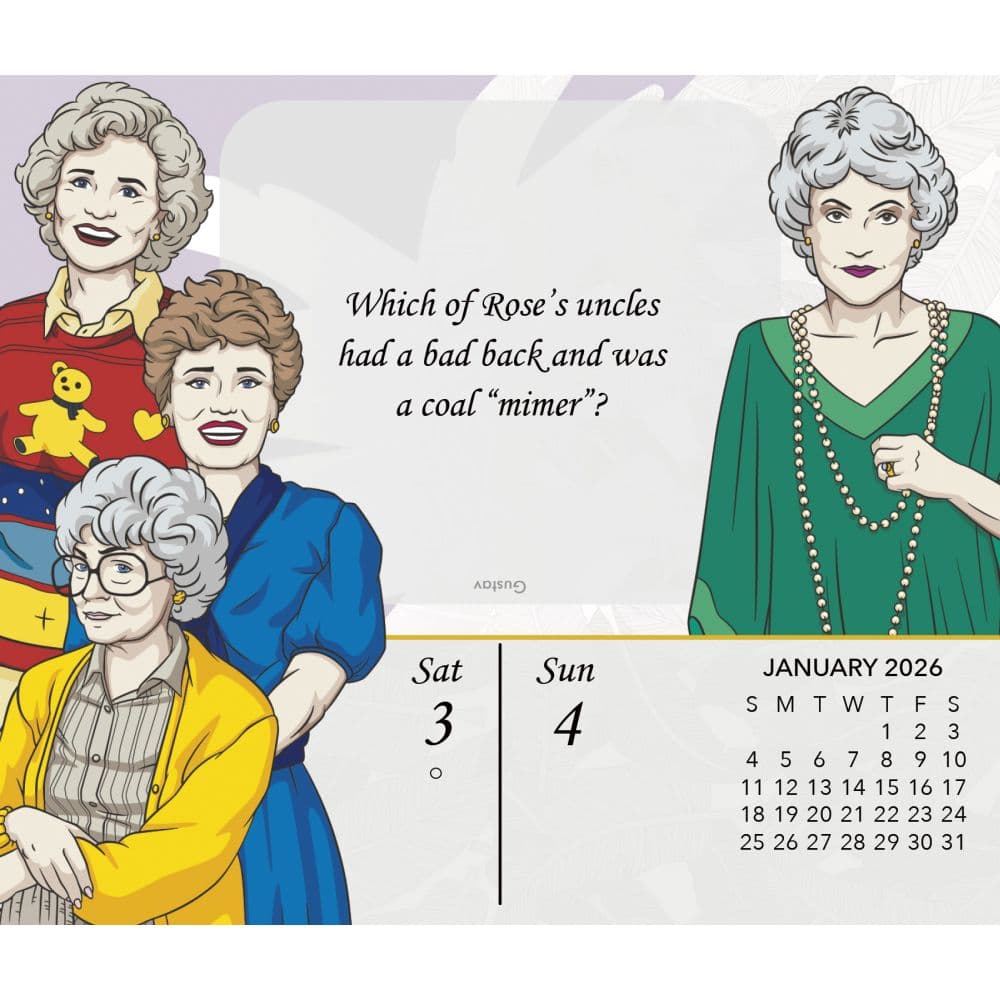 Golden Girls 2026 Desk Calendar Fourth Alternate Image