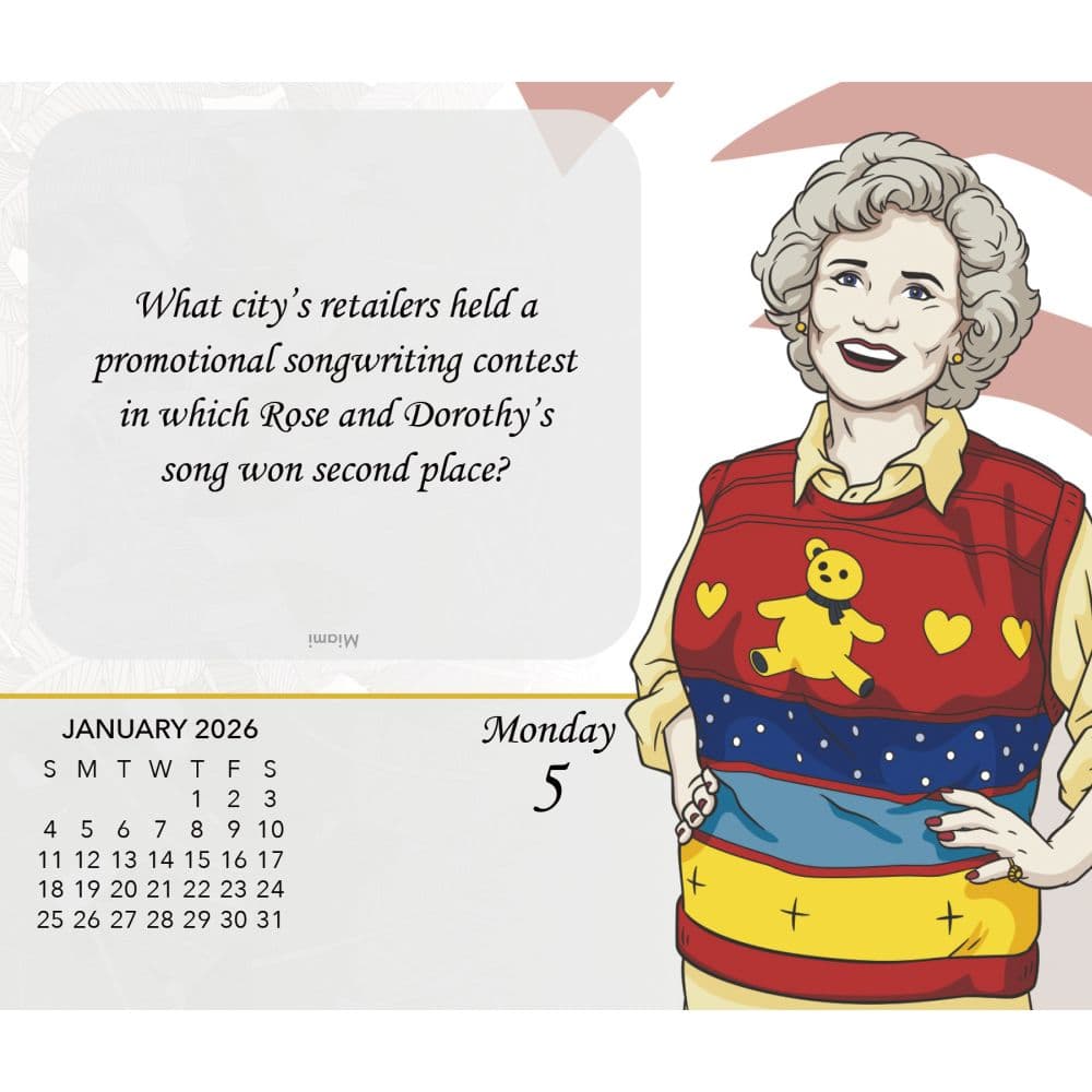 Golden Girls 2026 Desk Calendar Fifth Alternate Image
