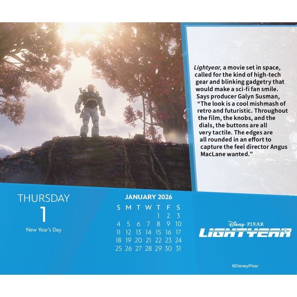 Disney Pixar 2026 Desk Calendar Second Alternate Image