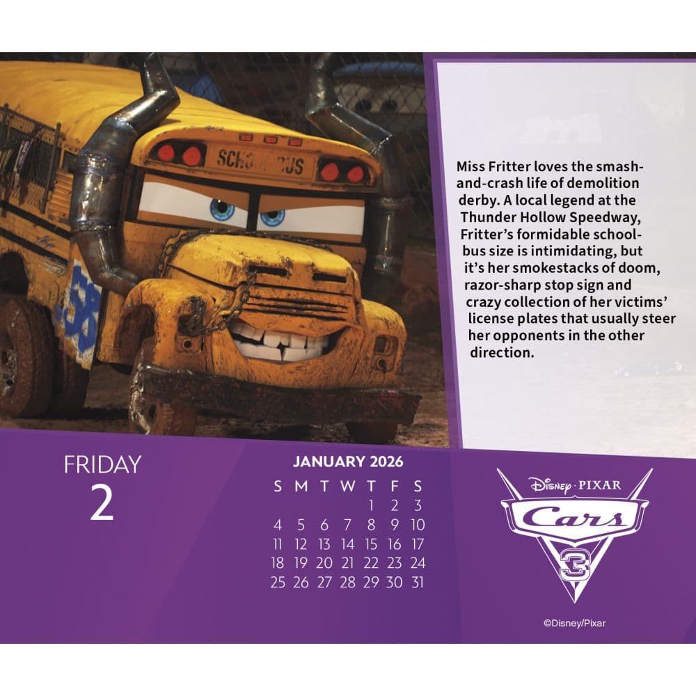 Disney Pixar 2026 Desk Calendar Third Alternate Image